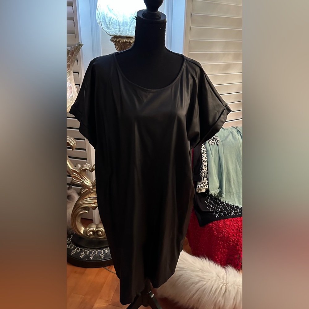 Plus size pleather dress